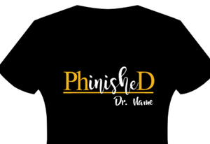 PhD (Women's V-Neck) - SCRIPT with White and Color of Choice for Degree