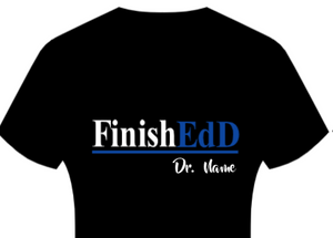 EdD (Women's VNeck) - BLOCK with White and Color of Choice for Degree